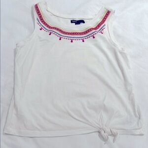 Charming Charlie White Embroidered Women's Top